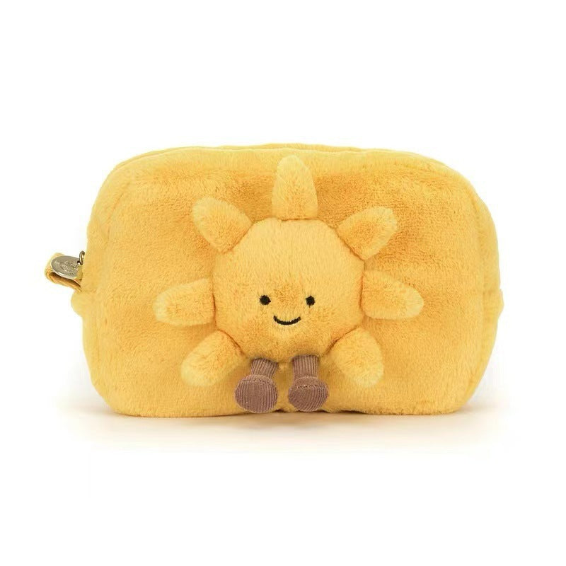 Jellycat plush toys with complete labels, including the Sun, Barcelona Bear cub, and Flying Dragon plush toys, available for wholesale as gifts