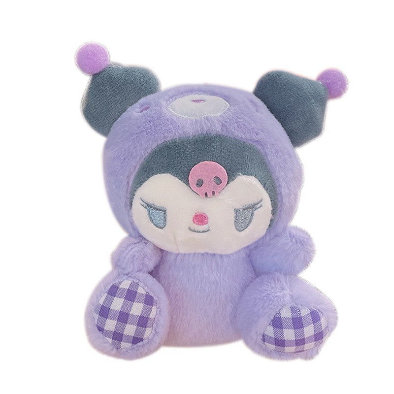 Cartoon Kuromi Plush Keychain Cute Schoolbag Pendant Keychain Pendant Boutique