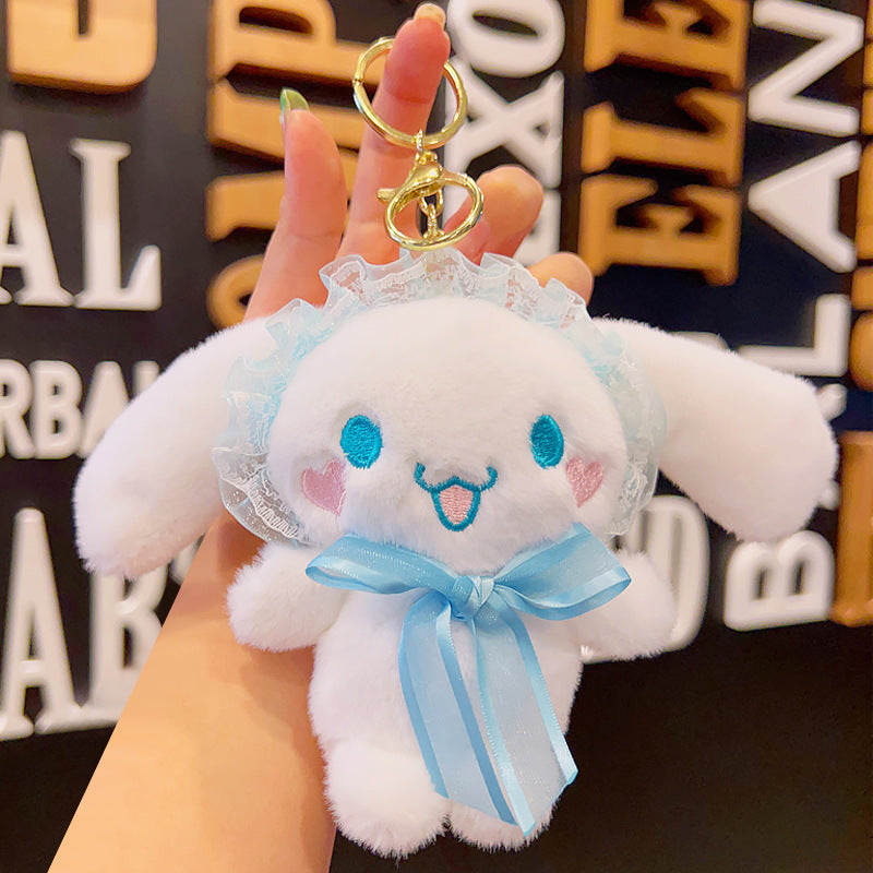 Cartoon Kuromi Plush Keychain Cute Schoolbag Pendant Keychain Pendant Boutique
