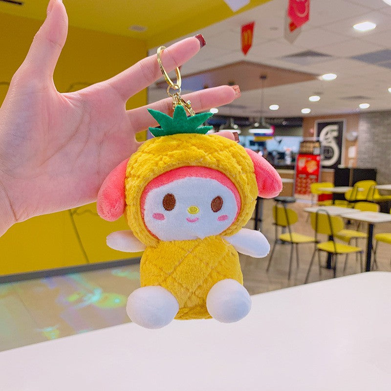 Cartoon Kuromi Plush Keychain Cute Schoolbag Pendant Keychain Pendant Boutique