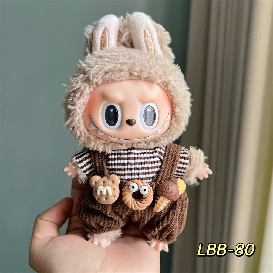 [Only clothes] 17CM LABUBU doll can wear clothes LABUBU pendant can be worn as a sports casual suit