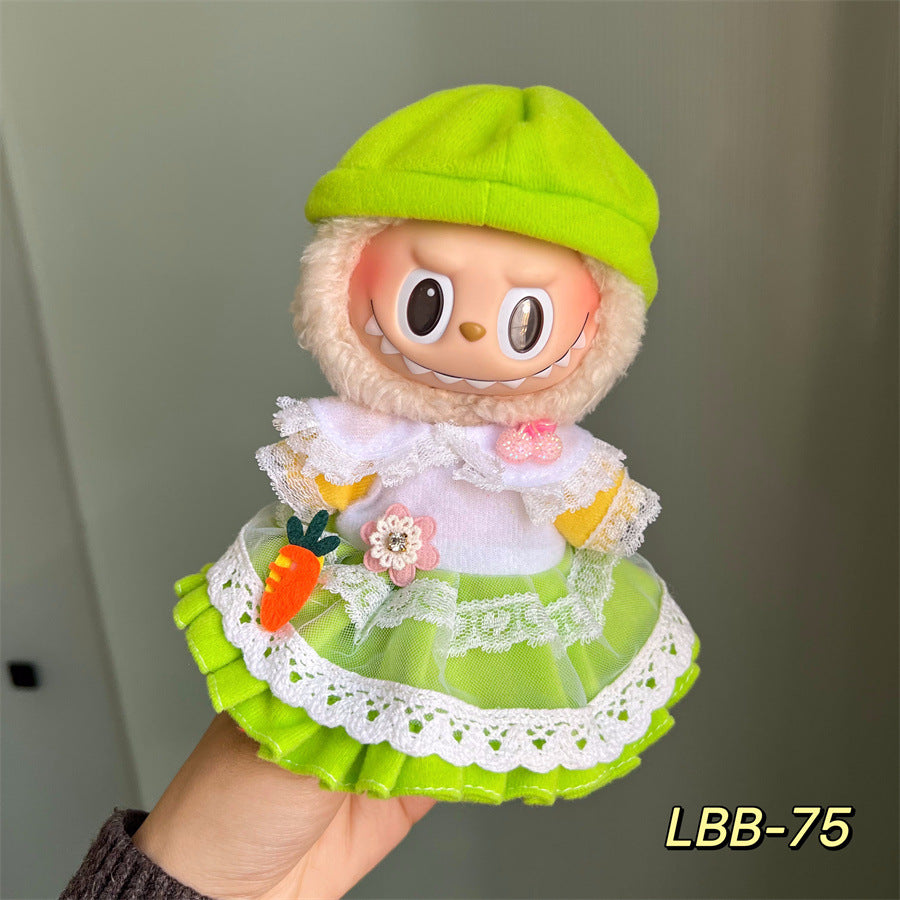 [Only clothes] 17CM LABUBU doll can wear clothes LABUBU pendant can be worn as a sports casual suit