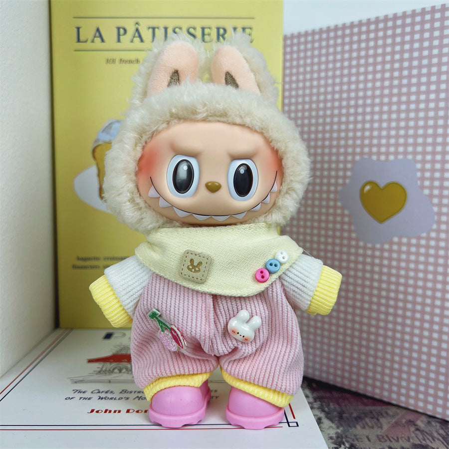 [Only clothes] 17CM LABUBU doll can wear clothes LABUBU pendant can be worn as a sports casual suit