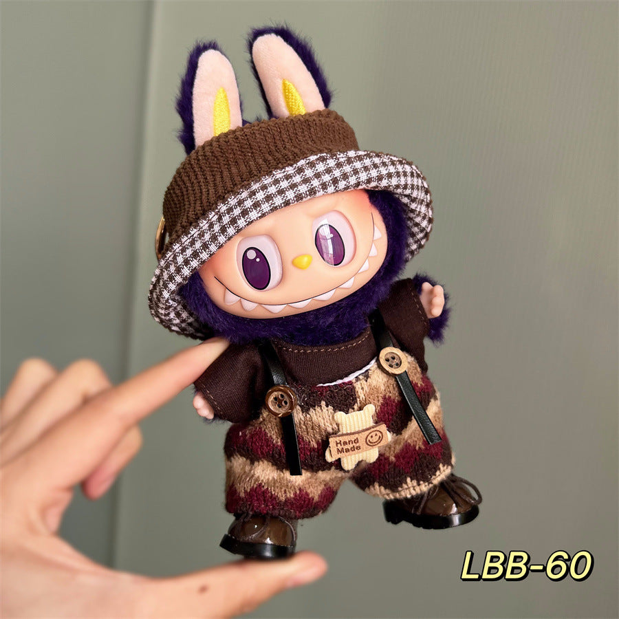 [Only clothes] 17CM LABUBU doll can wear clothes LABUBU pendant can be worn as a sports casual suit