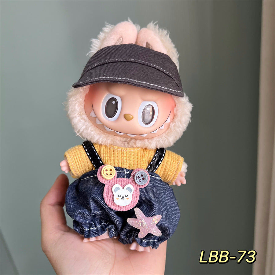 [Only clothes] 17CM LABUBU doll can wear clothes LABUBU pendant can be worn as a sports casual suit