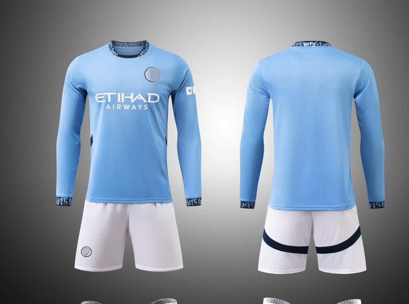 24-25 long-sleeved football uniform suit for boys and children, M and L, training uniform jersey, size 22-2XL