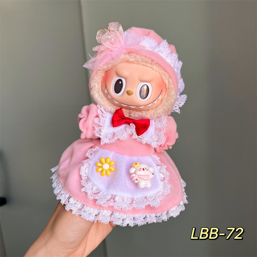 [Only clothes] 17CM LABUBU doll can wear clothes LABUBU pendant can be worn as a sports casual suit