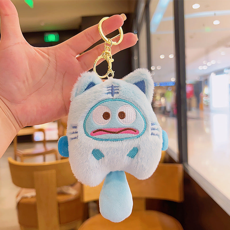 Cartoon Kuromi Plush Keychain Cute Schoolbag Pendant Keychain Pendant Boutique