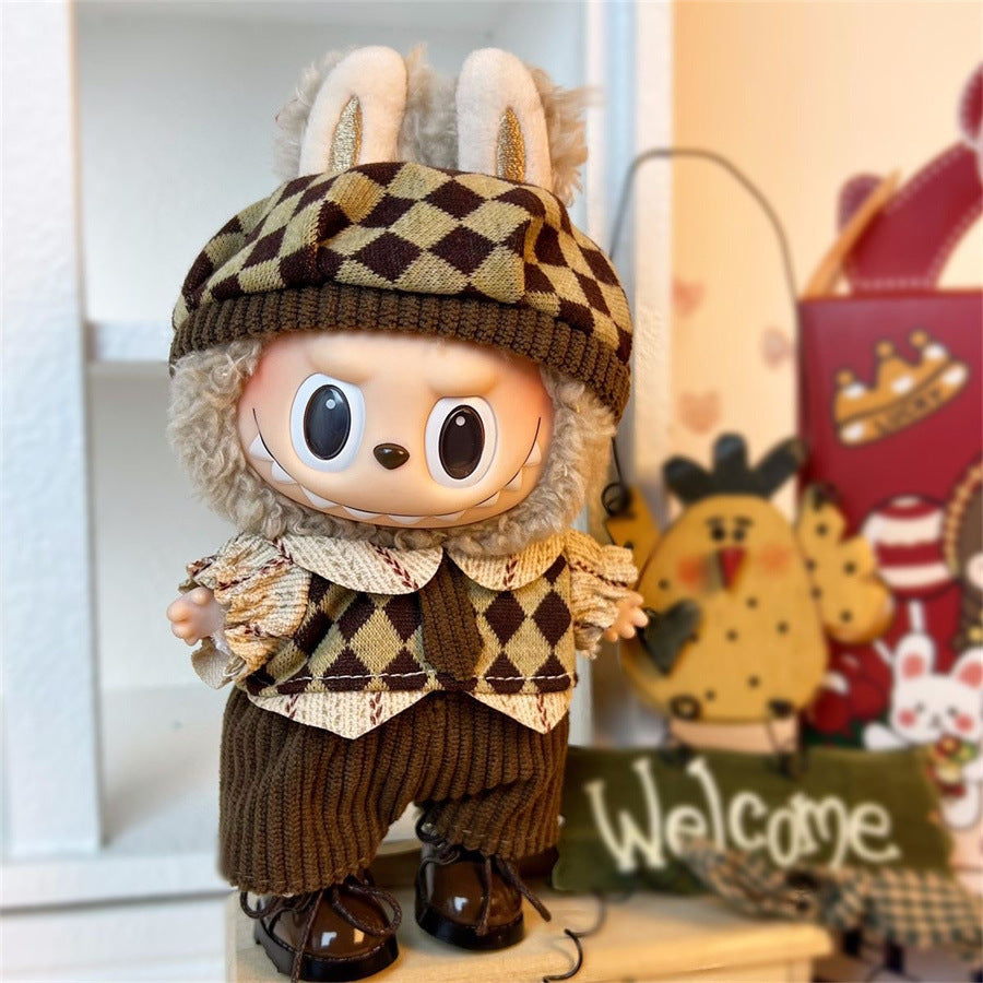 [Only clothes] 17CM LABUBU doll can wear clothes LABUBU pendant can be worn as a sports casual suit