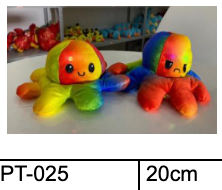 Dyeing colors Reversible Octopus 20cm