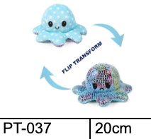 Dyeing colors Reversible Octopus 20cm